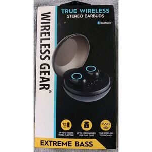 Wireless Gear True Wireless Stereo Earbuds Charging Case Bluetooth Extreme Base